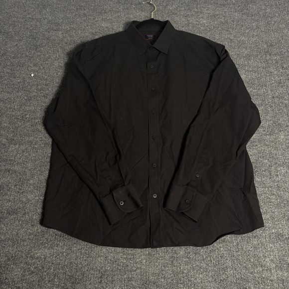 UNTUCKit Dress Shirt Mens 2XL Black Stone Wrinkle-Free Regular Fit Button Down - Picture 2 of 15